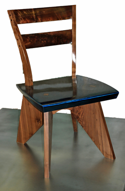 Modern Maple and Walnut Chair