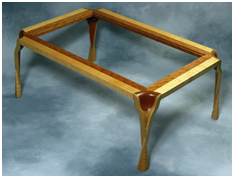 Cherry Maple and Glass Table